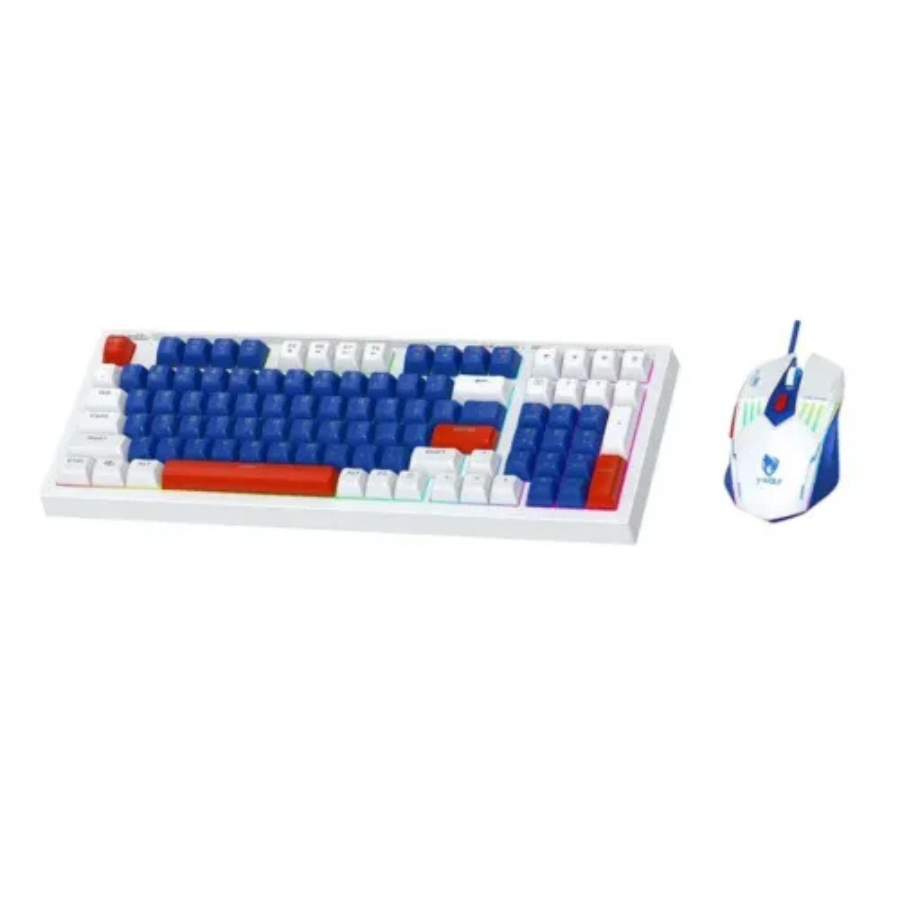 T-WOLF KEYBOARD+MOUSE COMBO BLUE TF610 USB